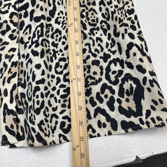 Chicos Top Womens 3 XL 18 No Iron Animal Print Leopard Button Down Tunic Office - Picture 5 of 6